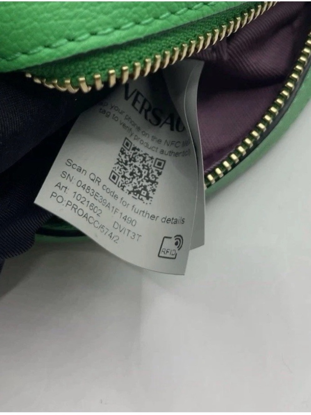 Versace Round Medusa Crossbody Bag in Green - Picture 9 of 9